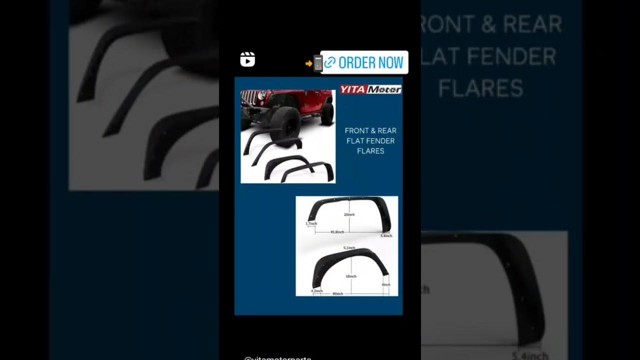 YITAMOTOR Flat Front & Rear Fender Flares