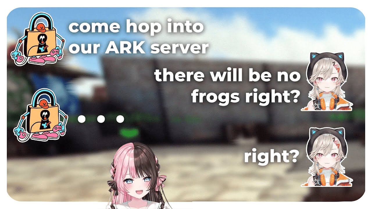 (not 3 minutes) of VCR admin scaring Komori Met with frogs
