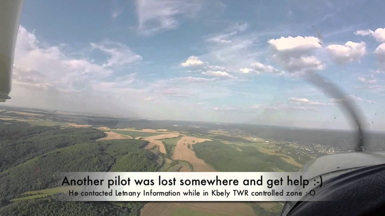 Flying around Prague from Letnany LKLT (with ATC transcript)