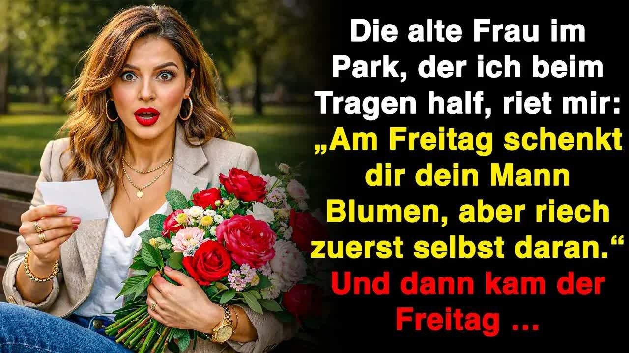 Die alte Frau im Park warnte mich： „Riech am Freitag zuerst die Blumen deines Mannes.“ Und dann …