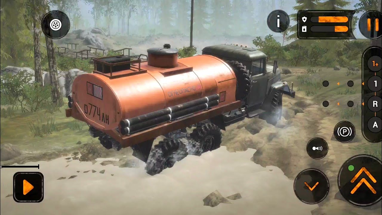 Repair & Refuel Mission - Crushing Pumpkins - MudRunner Android Gameplay HD