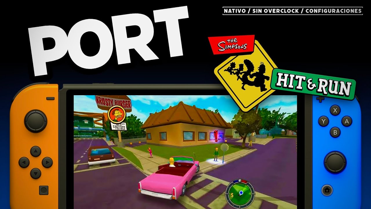 Instala el Port The Simpsons Hit and Run en Nintendo Switch - Nativo + Sin Overclock