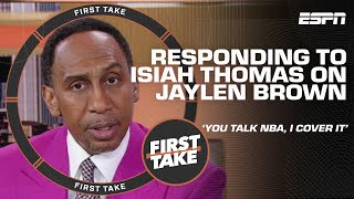 Stephen A. addresses Isiah Thomas' comments & Jaylen Brown's marketability | First Take