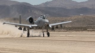 A-10 Thunderbolts Land on Fort Irwin Lakebed