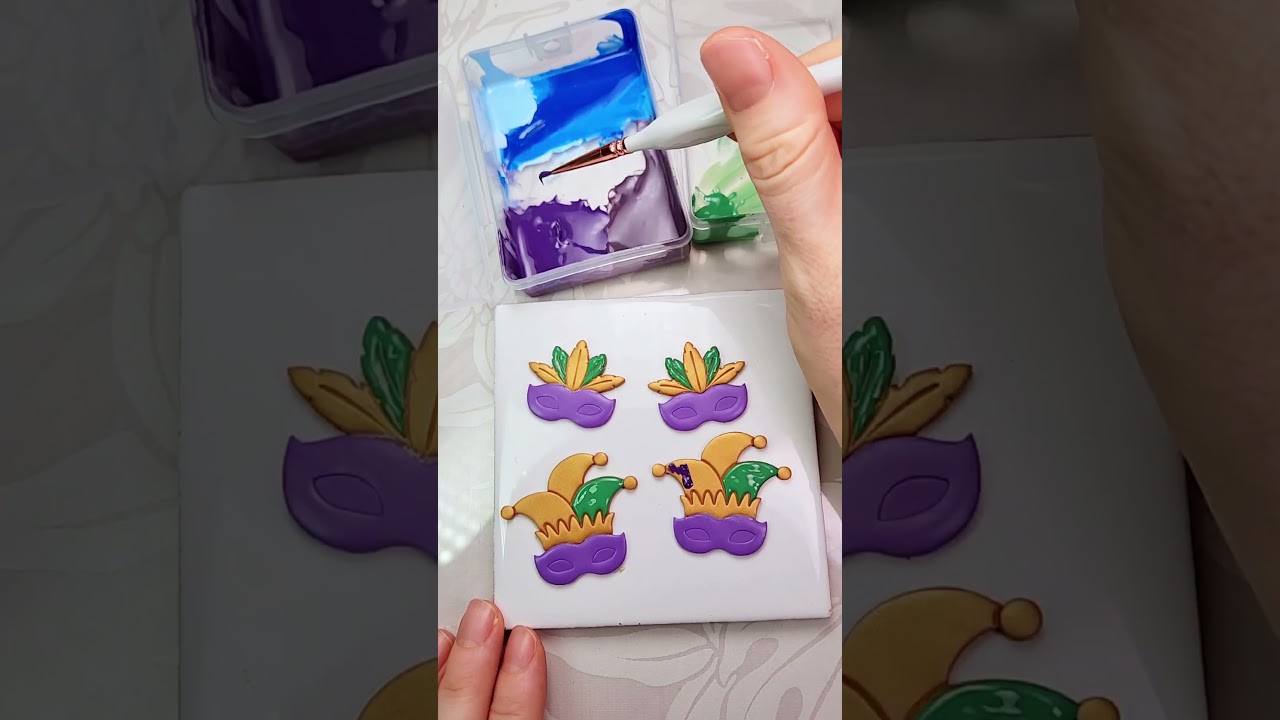 Pastel Mardi Gras  Mardi Gras Polymer Clay Transfer Sheets – The