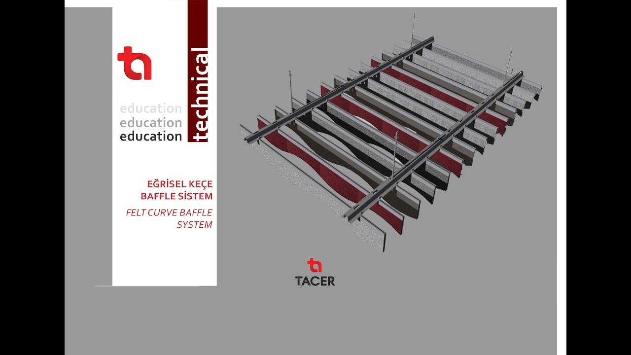Baffle Suspended Ceiling System Curve / Felt / TACER YouTube