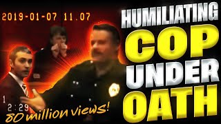 Humiliating a Cop on the Stand after he takes the Oath. Watch him Gradually Lose His Confidence