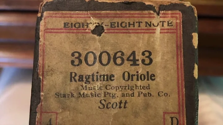 James Scott Ragtime Oriole 1910s piano roll pianol...