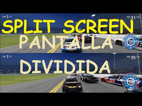 NASCAR HEAT 5 GAMEPLAY Español Pantalla Dividida, SPLIT SCREEN, ps4, xbox one, pc