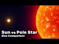 Sun Compared to Pole Star - 40 Times Larger