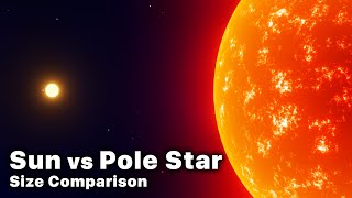 Sun Compared to Pole Star - 40 Times Larger