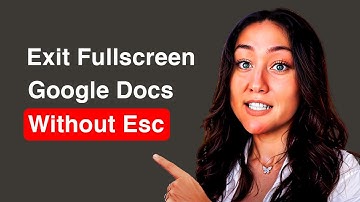 How to exit full screen on google Docs without Escape key