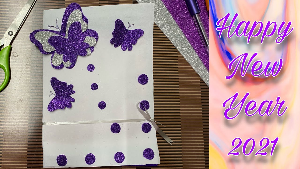 DIY|Handmade New Year Greeting Card| paper crafts|greeting card with Color paper