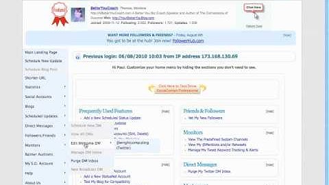 Sending automatic Direct Messages on twitter using socialoomph