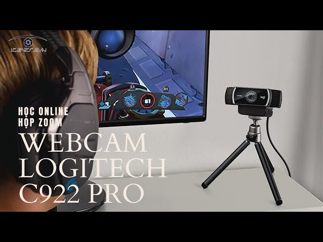 Mua webcam Logitech C922 Pro Full HD chat video, họp zoom, học online
