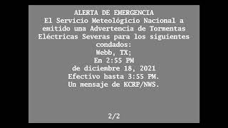 EAS Reenactment Mock: December Thunderstorm in Laredo - 12/18/2021