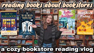 reading books about bookstores while in bookstores 📖📚☕ [a cozy reading vlog]