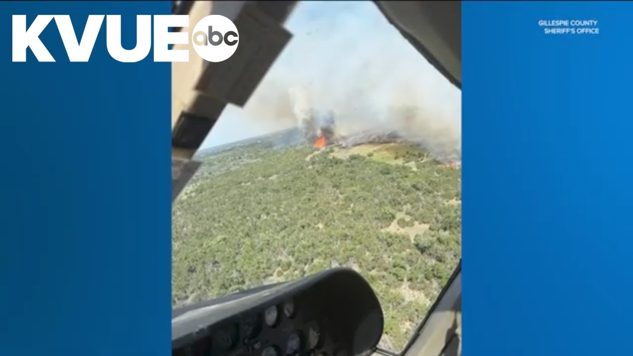 Brush fire burns roughly 75 acres in Gillespie County - YouTube