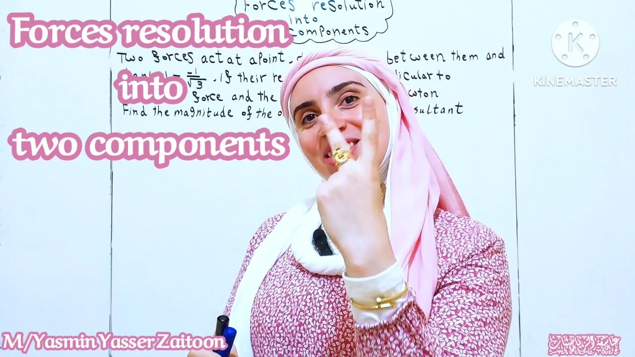 Forces resolution into two components (senior 2 first term)#بنت_زيتون #رياضيات #maths #2ثانوي #