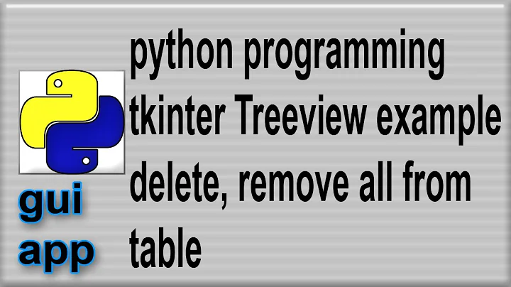 TreeView Example Python gui tkinter  delete all