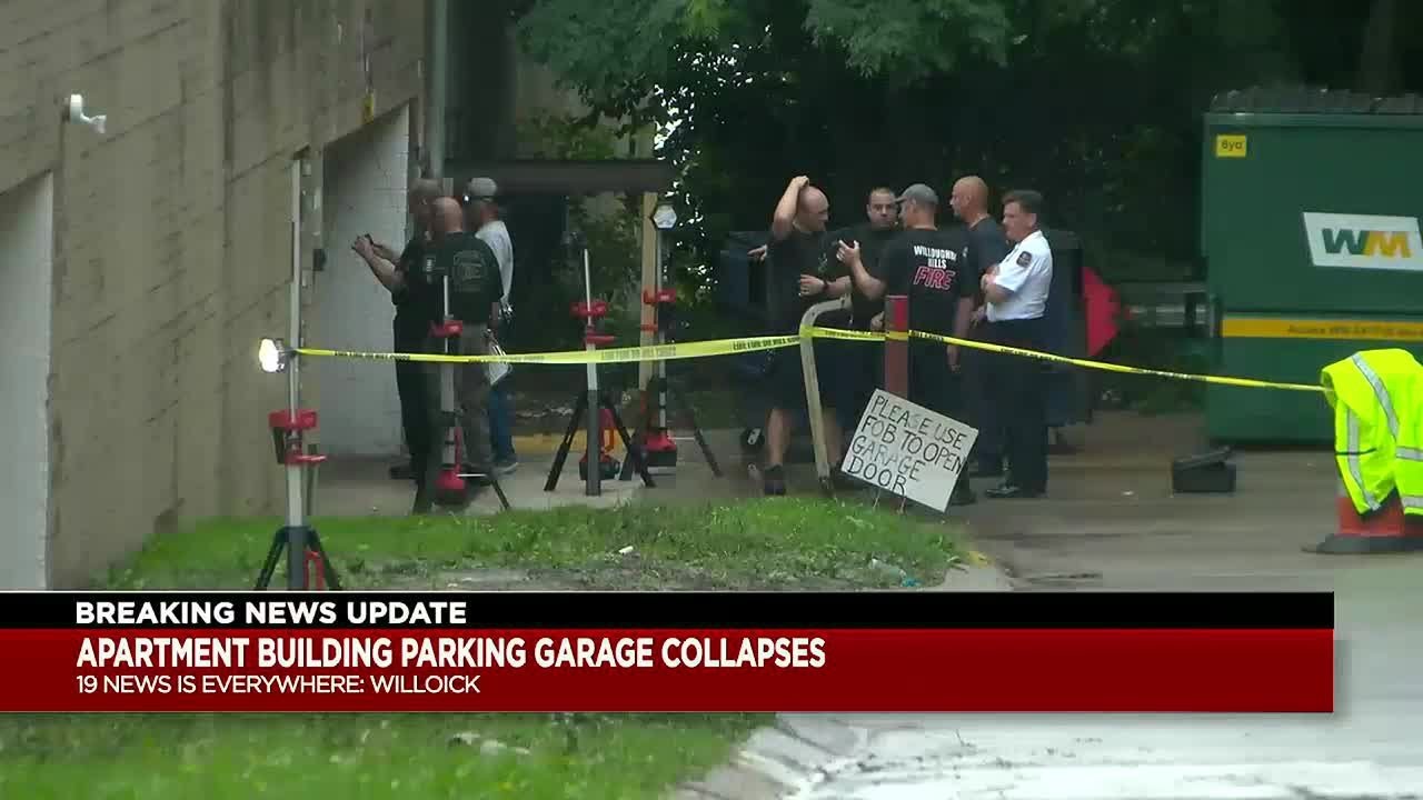 3 injured in Willowick apartment parking garage collapse