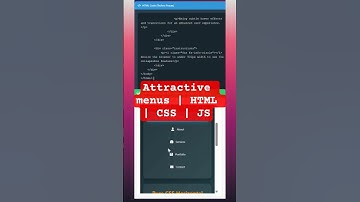 Attractive menus | HTML | CSS | JS