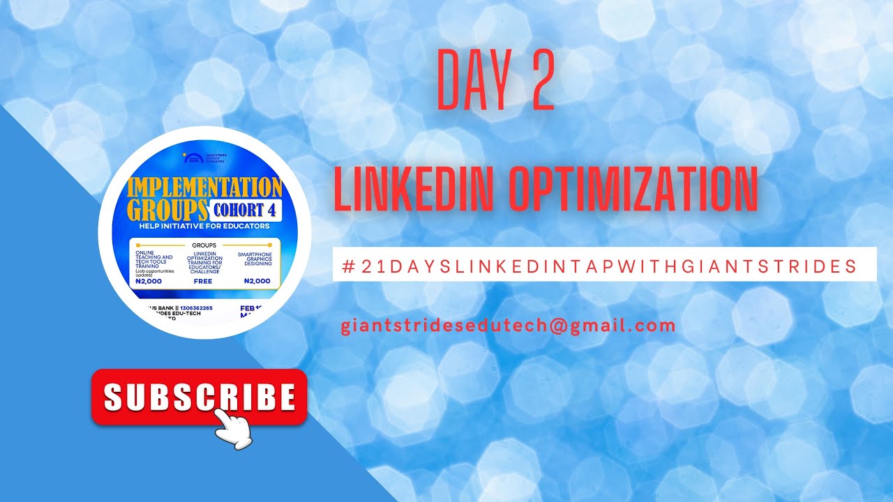 LinkedIn Optimization Training for Educators - YouTube