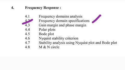 EE 305 | CONTROL SYSTEM | FREQUENCY DOMAIN SPECIFICATIONS | NIRDESH SHUKLA