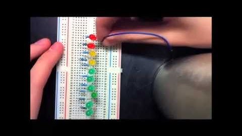 Prototipo en Breadboard de un Vumetro con Arduino