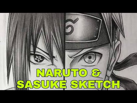 drawing naruto and sasuke half face｜TikTok Search