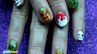 CUTE HALLOWEEN GEL MANICURE | STEP BY STEB screenshot 1