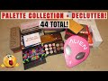 EYESHADOW PALETTE COLLECTION + DECLUTTER! ALL 44 OF THEM! WHICH DO I KEEP?