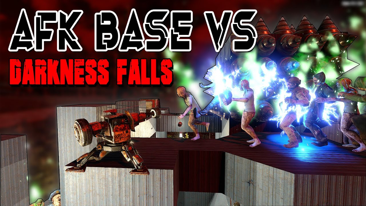 AFK Base Vs Darkness Falls Horde Night | 7 Days To Die | Alpha 20