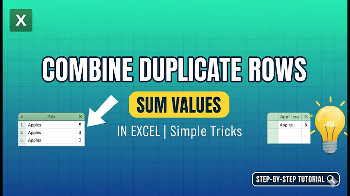 💥💥Combine duplicate rows and sum the values in Excel (Simple Tricks) 💫💫