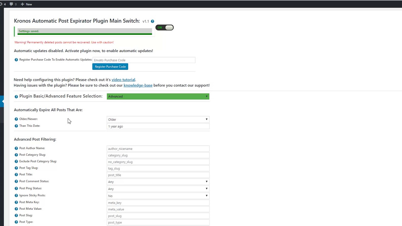 New update for Kronos Automatic Post Expirator plugin - automatically ...