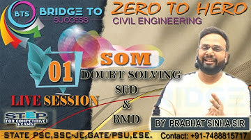 GATE 2021 | SFD and BMD | DOUBT SOLVING | SESSION 01 | BY PRABHAT SINHA SIR | (som)