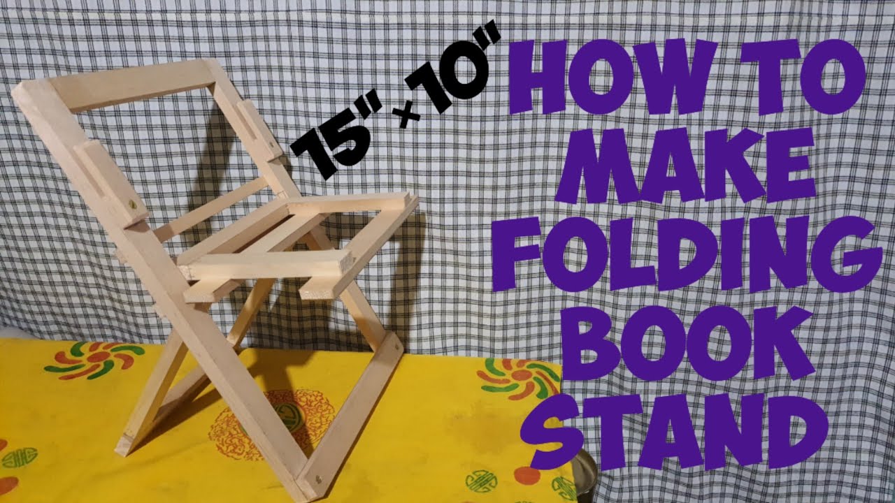 How to make folding book stand YouTube