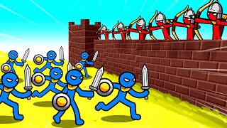 Blue Stickman Army vs Red Stickman Fortress Battle! | Stick Battle War of Legions screenshot 5