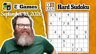 NYT Hard Sudoku Walkthrough | September 10, 2026