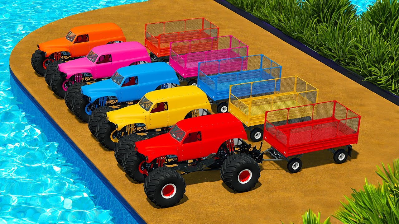 LOAD AND TRANSPORT CORN IN DESERT WITH WHEEL LOADERS AND MONSTER TRUCKS - Farming Simulator 22
