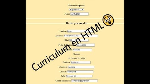 Como realizar un Curriculum con Html y Php