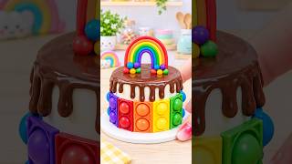How To Make Mini Rainbow Chocolate Cake Colorful Pop It Cake Decorating by Tiny Rainbow Cakes