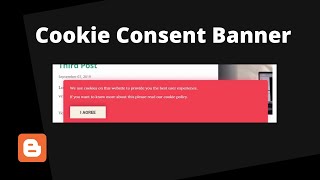 How To Create A Cookie Consent Banner For Your Blogger Website