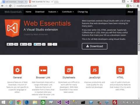 데브렉 - Visual Studio로 웹 개발시 도움이 되는 Web Essentials 확장 기능 소개 및 다운로드 그리고 설치