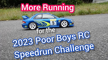 More Running for the @poorboysrc2023 Speedrun Challenge. Tamiya TT-02 Subaru Impreza MC99.  24mph