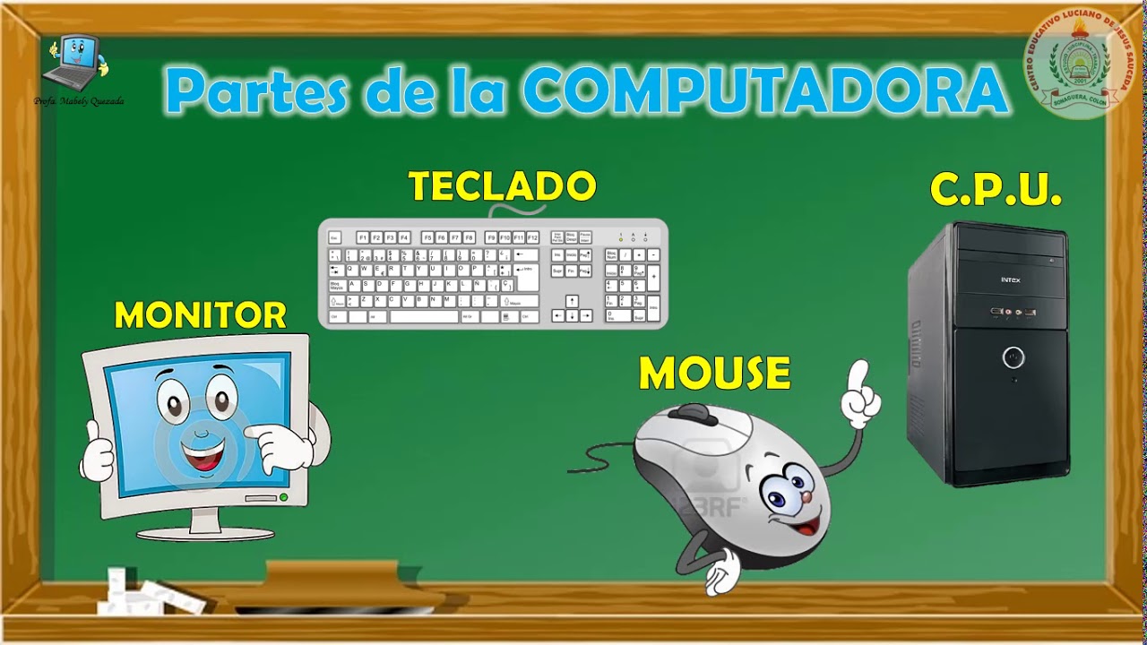 Partes De La Computadora 1 Grado Youtube