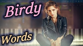 Birdy - Words [Piano Tutorial] Synthesia