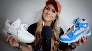 ASMR 1:1 Replica Sneakers "Perfect Fakes" OFF-WHITE Jordan 1s & Air Force 1s (Whispering & Tapping) screenshot 1