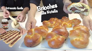 BRIOCHES TRECCIA ALLA NUTELLA SOFFICISSIME! Facili e Veloci METODO SEMPLICE!