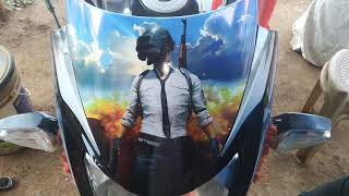 Pubg sticker bike modified on Ranjeet arts all painting work pamgarh screenshot 3